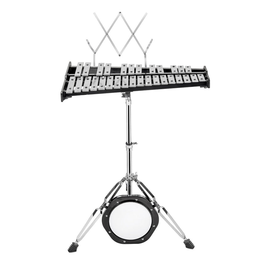 VEVOR 30 Note Glockenspiel Xylophone Bell Kit, Professional Percussion Instrument Set with Mallets, Drum Sticks, Music Stand,  8