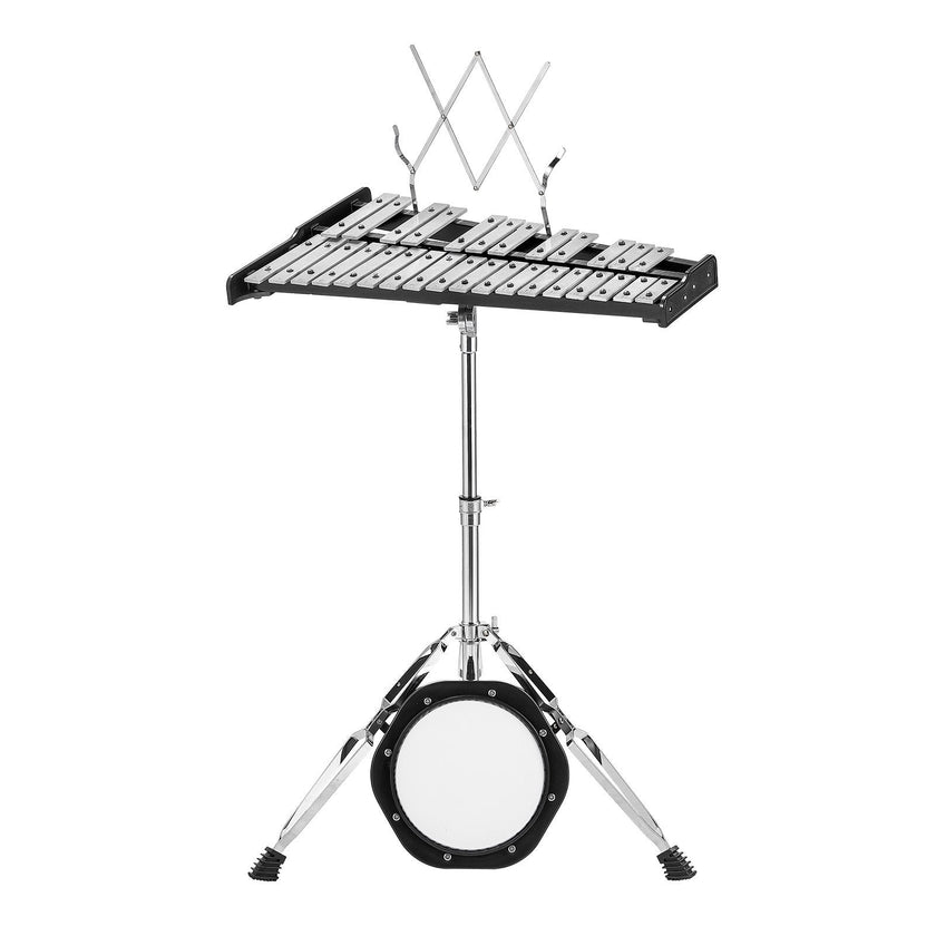 VEVOR 30 Note Glockenspiel Xylophone Bell Kit, Professional Percussion Instrument Set with Mallets, Drum Sticks, Music Stand,  8