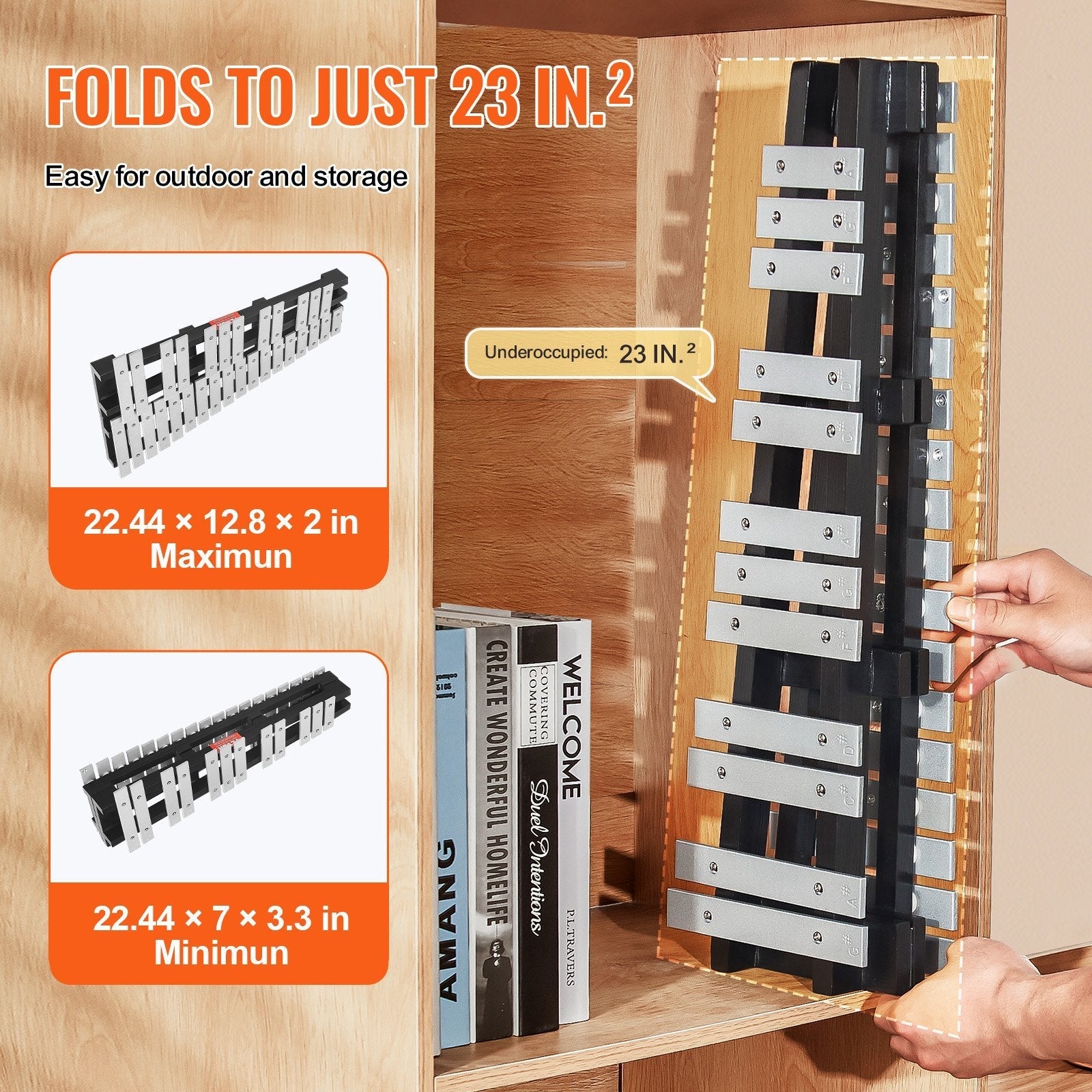 VEVOR 30 Note Glockenspiel Xylophone Bell Kit, Percussion Instrument with Mallets, Drum Sticks and Carrying Bag, Professional Glockenspiel Xylophone Percussion Instrument Set for Students & Adults