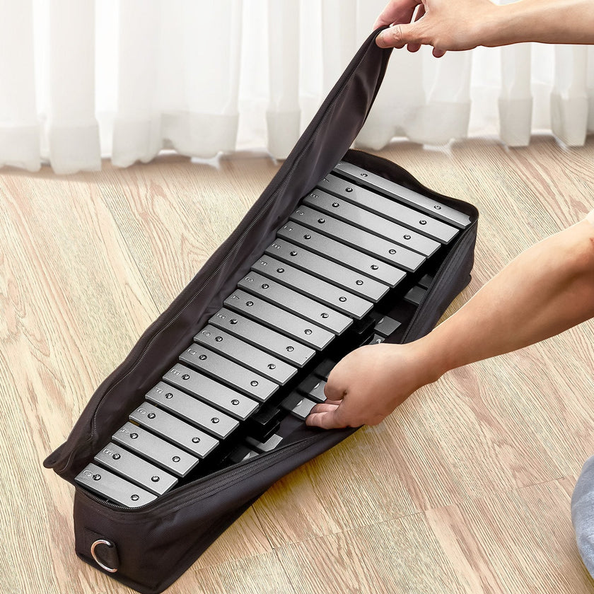 VEVOR 30 Note Glockenspiel Xylophone Bell Kit, Percussion Instrument with Mallets, Drum Sticks and Carrying Bag, Professional Glockenspiel Xylophone Percussion Instrument Set for Students & Adults