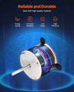 VEVOR 1/5HP RV AC Fan Motor AC115V 2.6 1650RPM Single Phase 5uf/370V Capacitor