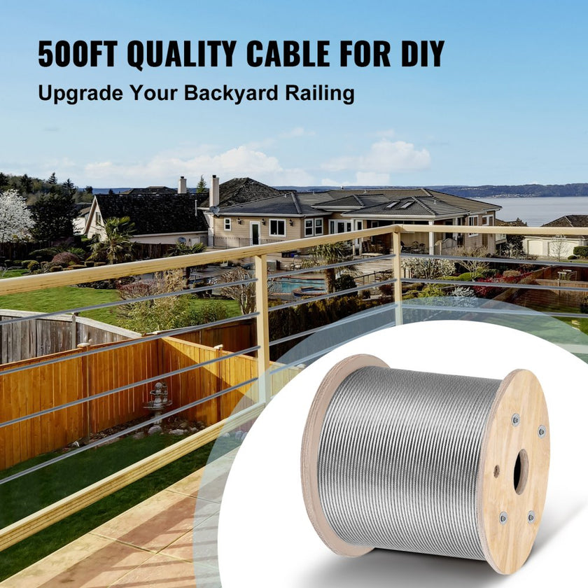 VEVOR Stainless Steel Cable Railing 1/8