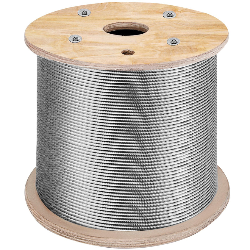 VEVOR Cable Railing 1000ft Stainless Steel Wire Rope 1/8
