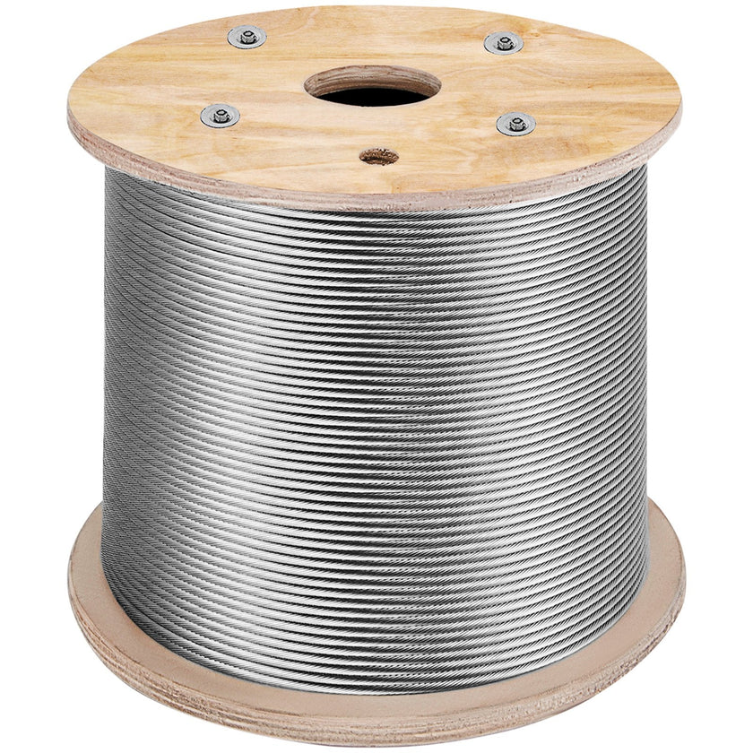 VEVOR Cable Railing 1000ft Stainless Steel Wire Rope 1/8