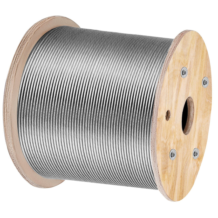 VEVOR Cable Railing 1000ft Stainless Steel Wire Rope 1/8