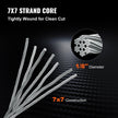 VEVOR Stainless Steel Cable Railing 1/8 Inch, Wire Rope 500 Feet 7x7, Braided Aircraft Cable Strands Construction for Deck,Rail,Balusters,Stair,Handrail,Porch,Fence