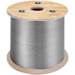 VEVOR Stainless Steel Cable Railing 1/8 Inch, Wire Rope 500 Feet 7x7, Braided Aircraft Cable Strands Construction for Deck,Rail,Balusters,Stair,Handrail,Porch,Fence