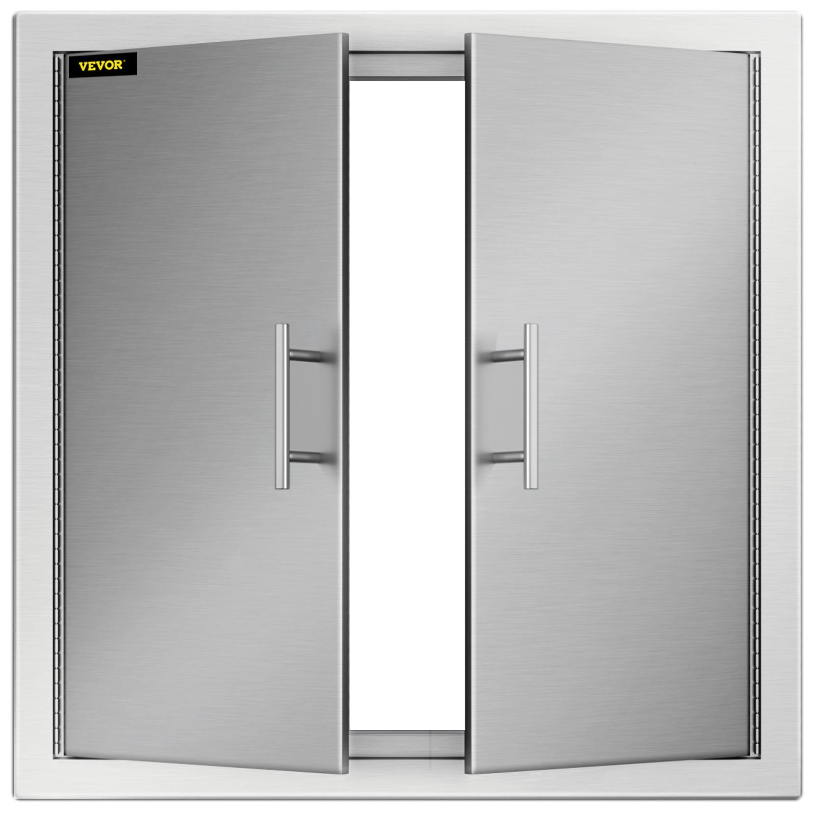 VEVOR 31 Inch BBQ Access Door 304 Stainless Steel BBQ Island 31W x 31H Inchs Double Door with Paper Towel Holder for Outdoor Kitchen