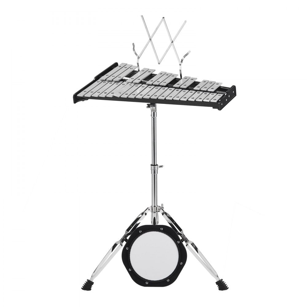 VEVOR 32 Note Glockenspiel Xylophone Bell Kit, Professional Percussion Instrument Set with Mallets, Drum Sticks, Music Stand,  8