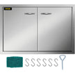VEVOR BBQ Access Door 33W x 22H Inch, Double BBQ Door Stainless Steel, Outdoor Kitchen Doors for BBQ Island, Grilling Station, Outside Cabinet
