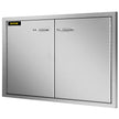 VEVOR BBQ Access Door 33W x 22H Inch, Double BBQ Door Stainless Steel, Outdoor Kitchen Doors for BBQ Island, Grilling Station, Outside Cabinet
