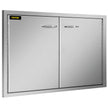 VEVOR BBQ Access Door 33W x 22H Inch, Double BBQ Door Stainless Steel, Outdoor Kitchen Doors for BBQ Island, Grilling Station, Outside Cabinet