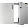 VEVOR BBQ Access Double Door 36W x 23H Inch BBQ Door Stainless Steel with Storage Outdoor Kitchen Doors for Commercial BBQ Island