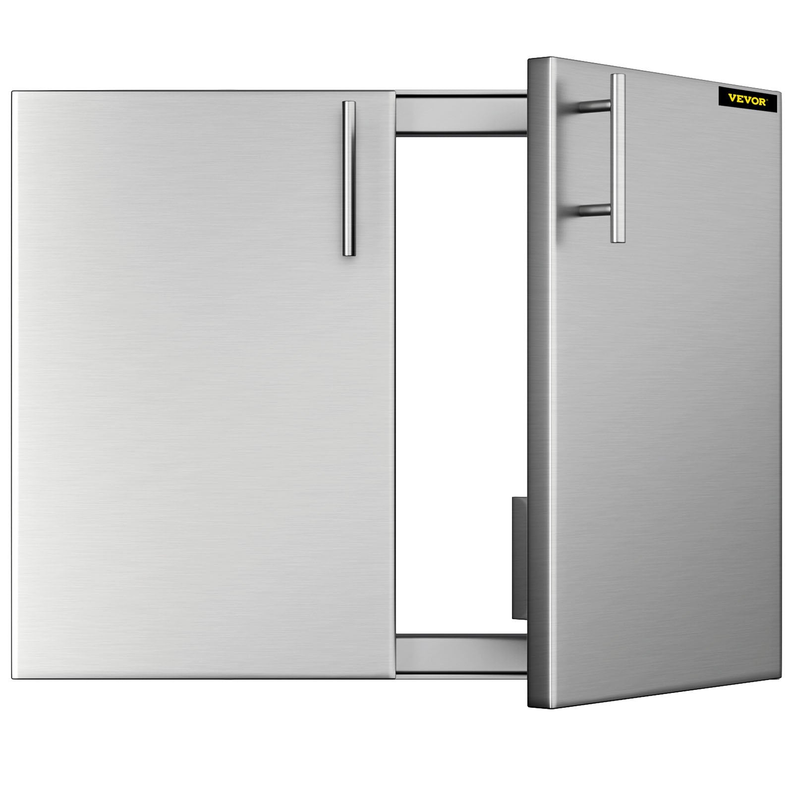 VEVOR BBQ Access Double Door 36W x 23H Inch BBQ Door Stainless Steel with Storage Outdoor Kitchen Doors for Commercial BBQ Island