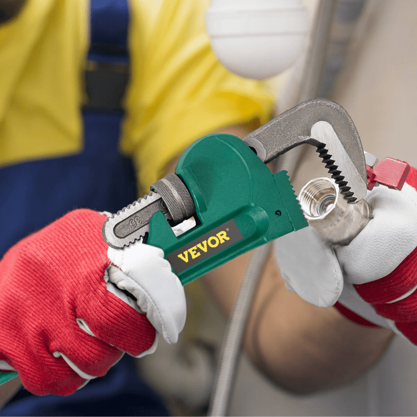 VEVOR 36-Inch Aluminum Straight Pipe Wrench Ideal for 2” to 3-1/2” Pipe Adjustable Plumbing Pipe Wrench Heavy Duty 5” Jaw capacity Plumbers Pliers Tool