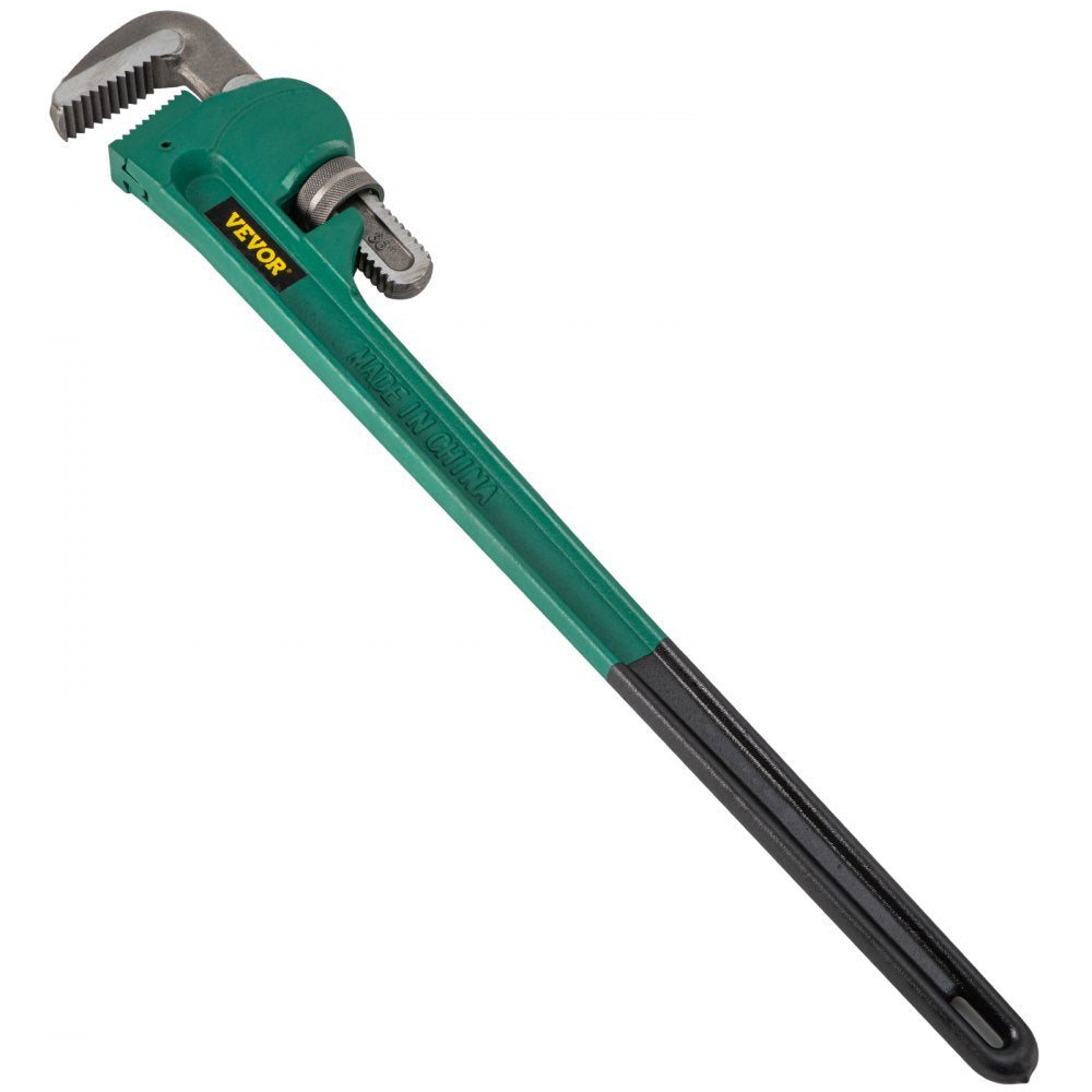 VEVOR 36-Inch Aluminum Straight Pipe Wrench Ideal for 2” to 3-1/2” Pipe Adjustable Plumbing Pipe Wrench Heavy Duty 5” Jaw capacity Plumbers Pliers Tool