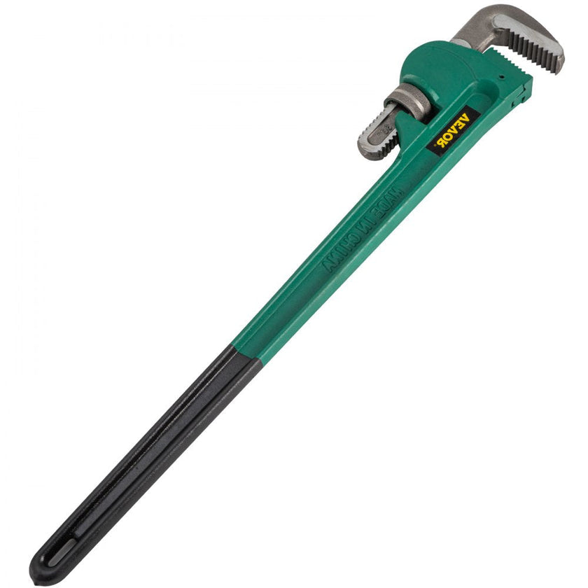 VEVOR 36-Inch Aluminum Straight Pipe Wrench Ideal for 2” to 3-1/2” Pipe Adjustable Plumbing Pipe Wrench Heavy Duty 5” Jaw capacity Plumbers Pliers Tool