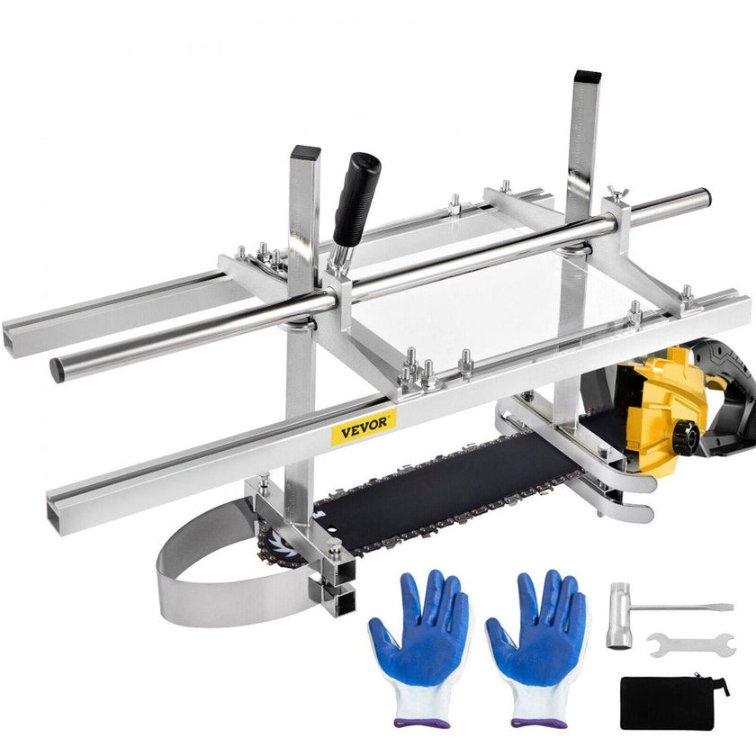VEVOR Chainsaw Mill Planking Milling 14" to 36" Guide Bar Wood Lumber Cutting Portable Sawmill Aluminum Steel Chainsaw Mill for Builders and Woodworkers