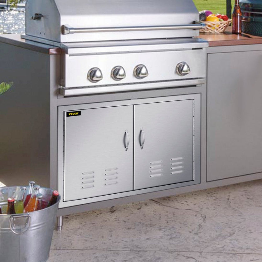 36”x21” Vented Double Access Door Double Island Outdoor Kitchen Ventilation