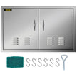 36”x21” Vented Double Access Door Double Island Outdoor Kitchen Ventilation