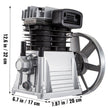 New Industrial 375L Twin Cylinder Air Compressor Pump Suitable For 2.2KW