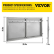 VEVOR BBQ Access Door 39W x 26H Inch, Double BBQ Door Stainless Steel, Outdoor Kitchen Doors for BBQ Island, Grill Station, Outside Cabinet