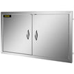 VEVOR BBQ Access Door 39W x 26H Inch, Double BBQ Door Stainless Steel, Outdoor Kitchen Doors for BBQ Island, Grill Station, Outside Cabinet