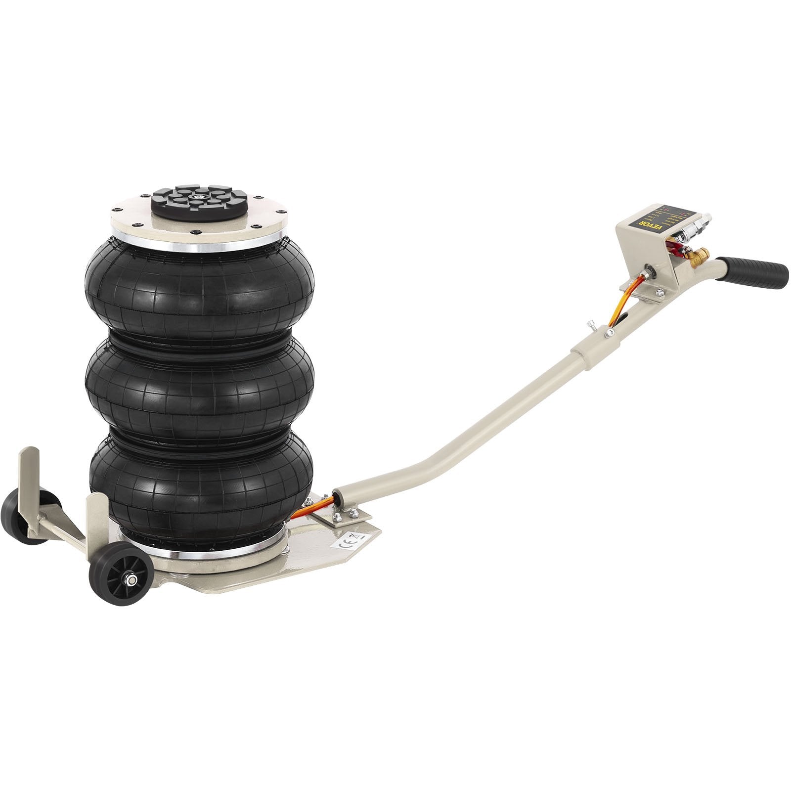 VEVOR Pneumatic Jack, 3 Ton/6600 LBS Air Bag Jack, Triple Bag Air Jack for Vehicle, Extremely Fast Lifting Action, Max Height 15.75\