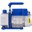 VEVOR 3CFM 1/4HP Single Stage Air Vacuum Pump HVAC R134a R12 R22 R410a A/C Refrigeration Kit AC Manifold Gauge Included Carrying Tote