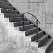 VEVOR Handrails for Outdoor Steps, Fit 1 or 3 Steps Outdoor Stair Railing, Black Wrought Iron Handrail, Flexible Front Porch Hand Rail, Transitional Handrails for Concrete Steps or Wooden Stairs