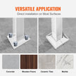 VEVOR Handrails for Outdoor Steps, Fit 1 or 3 Steps Outdoor Stair Railing, White Wrought Iron Handrail, Flexible Front Porch Hand Rail, Transitional Handrails for Concrete Steps or Wooden Stairs