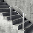 VEVOR Handrails for Outdoor Steps, Fit 1 or 3 Steps Outdoor Stair Railing, White Wrought Iron Handrail, Flexible Front Porch Hand Rail, Transitional Handrails for Concrete Steps or Wooden Stairs