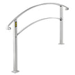 VEVOR Handrails for Outdoor Steps, Fit 1 or 3 Steps Outdoor Stair Railing, White Wrought Iron Handrail, Flexible Front Porch Hand Rail, Transitional Handrails for Concrete Steps or Wooden Stairs