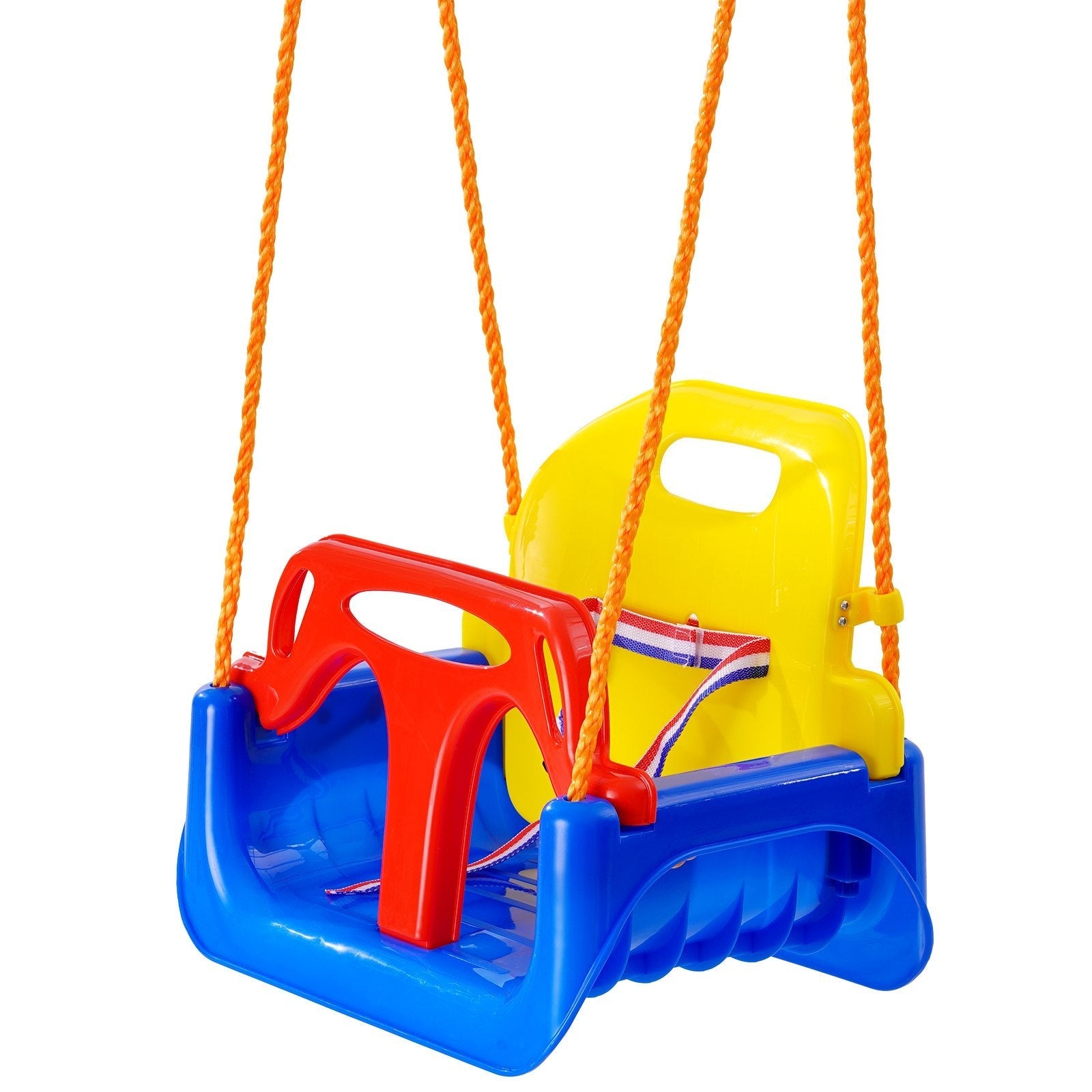 VEVOR 3-in-1 Toddler Swing Seat Baby Swing Seat with Adjustable Ropes Snap Hooks