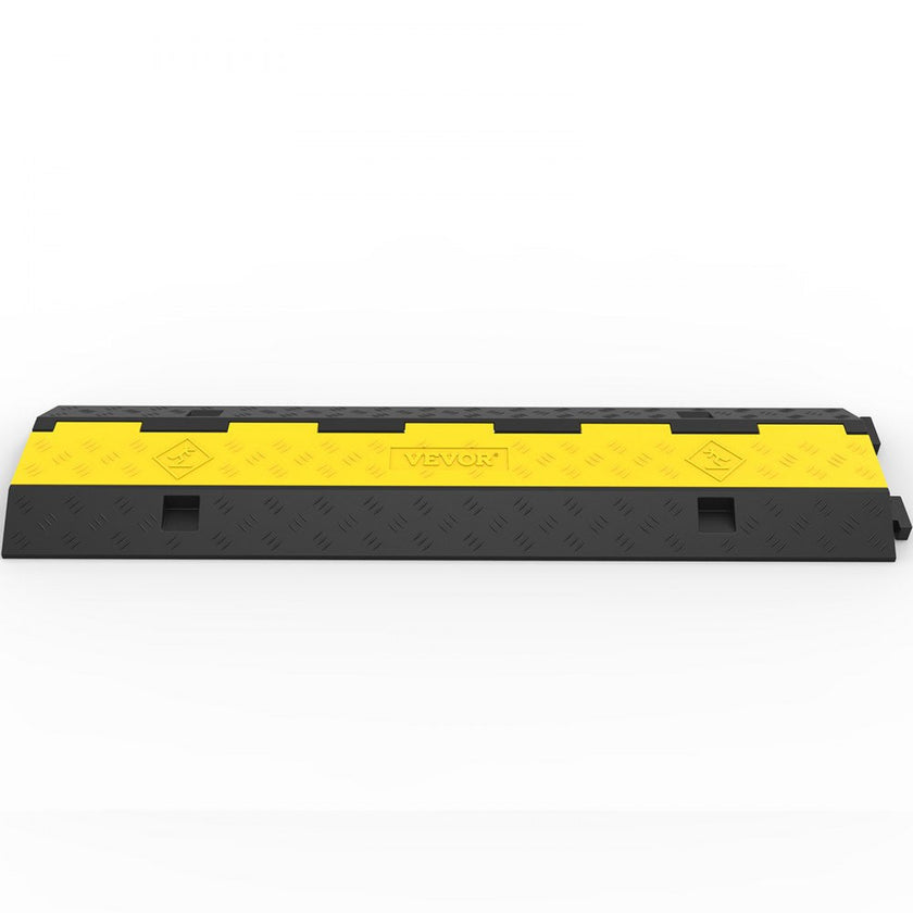 VEVOR Cable Protector Car Dual Channel Rubber Channel Cable Protector Capacity 11000lbs Cable Hose Protector 3 Pack (3 Pack)