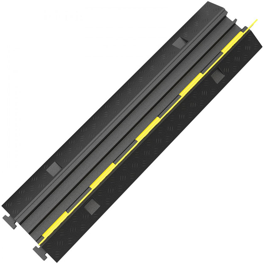 VEVOR Cable Protector Car Dual Channel Rubber Channel Cable Protector Capacity 11000lbs Cable Hose Protector 3 Pack (3 Pack)