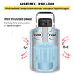 VEVOR 3L Liquid Nitrogen Container Aluminum Alloy Liquid Nitrogen Tank Static Cryogenic Container Liquid Nitrogen Container with 6 Canisters and Carry Bag