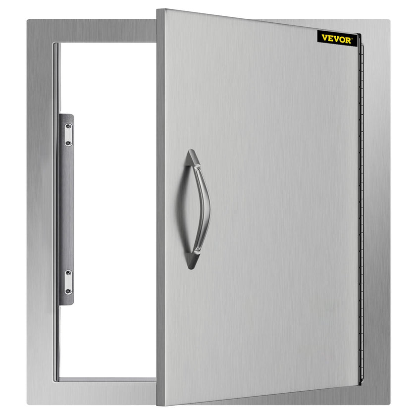 VEVOR BBQ Access Door 18W x 20H Inch, Vertical Single BBQ Door Stainless Steel, Outdoor Kitchen Doors for BBQ Island, Grill Station, Outside Cabinet