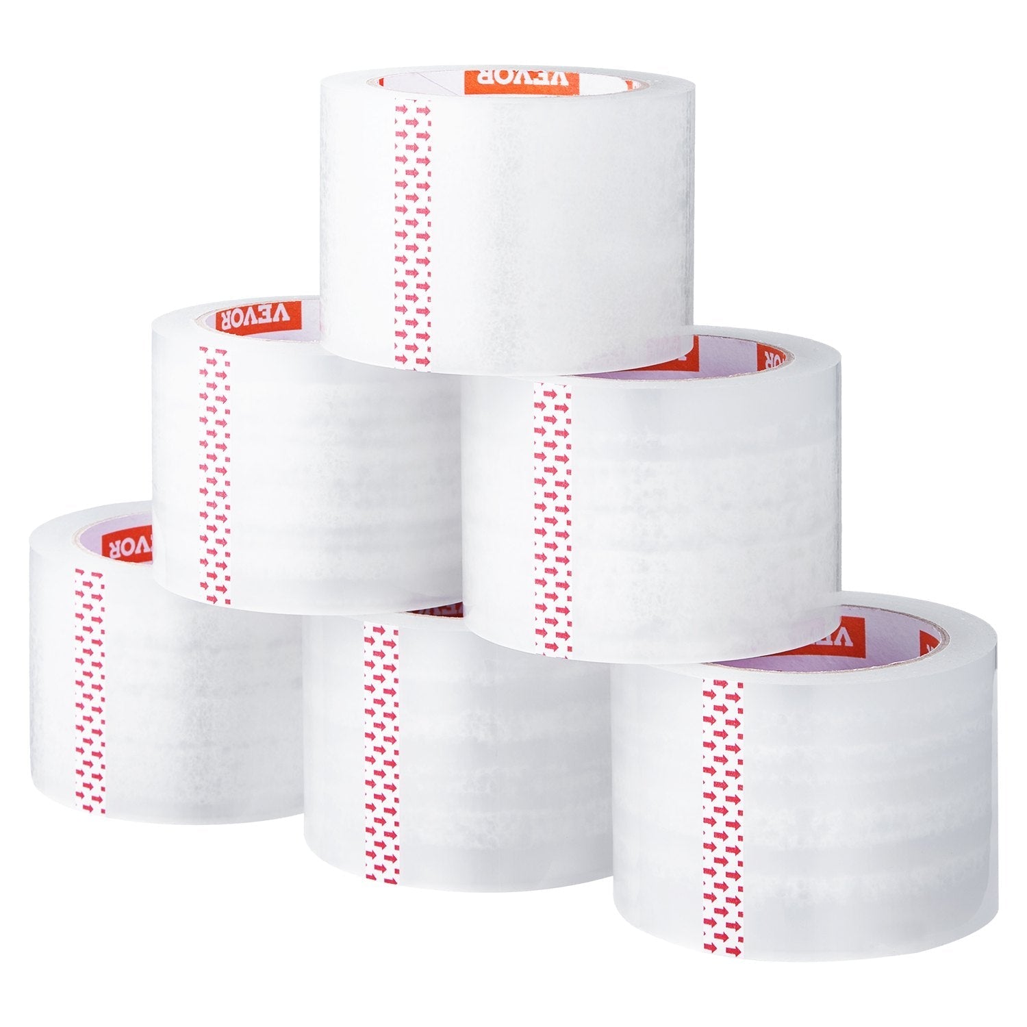 VEVOR Clear Packing Tape 24 Rolls 65 Yards Heavy Duty Clear Packing Tape 2.7 Mil