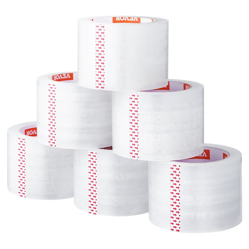 VEVOR Clear Packing Tape 24 Rolls 65 Yards Heavy Duty Clear Packing Tape 2.7 Mil