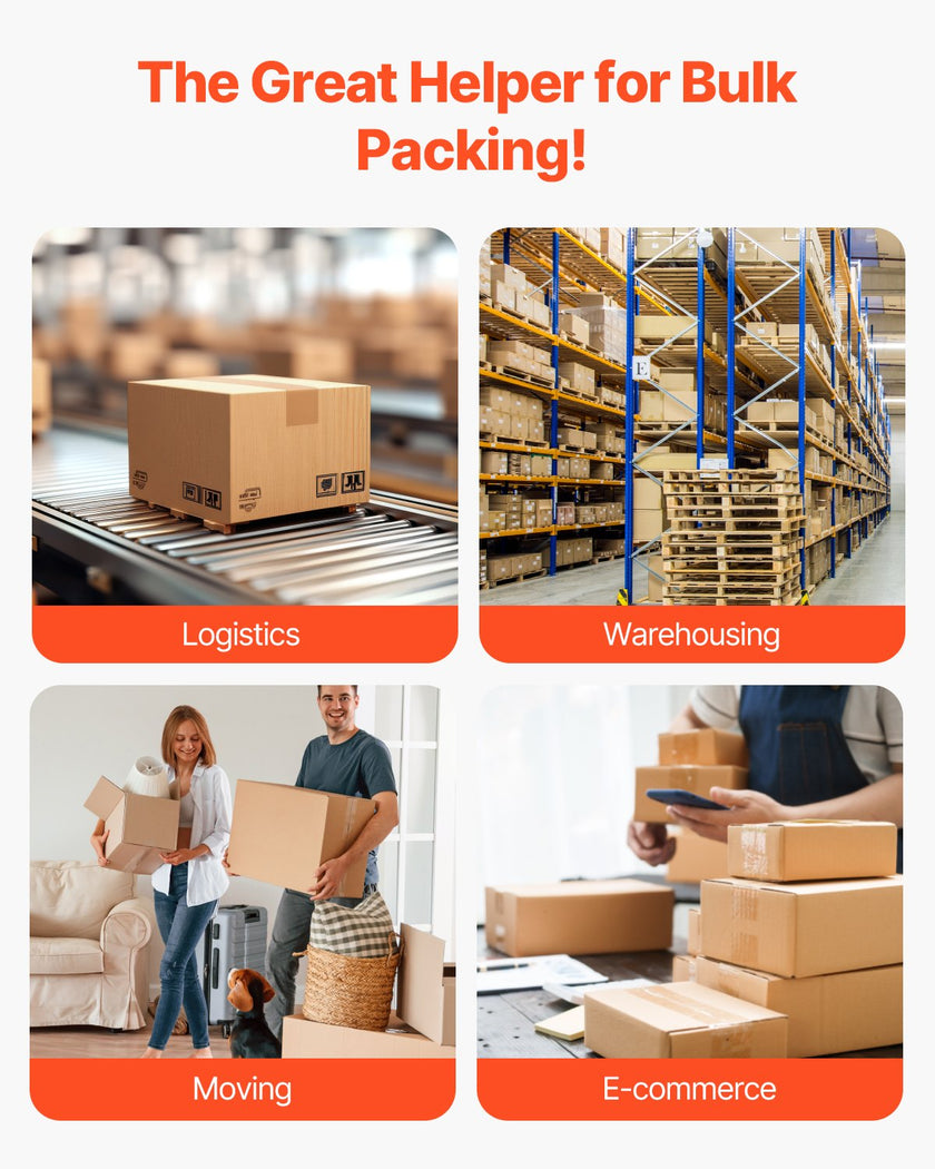 VEVOR Packing Tape 36 Rolls 65 Yards Heavy Duty Clear Packing Tapes 2.7 Mil