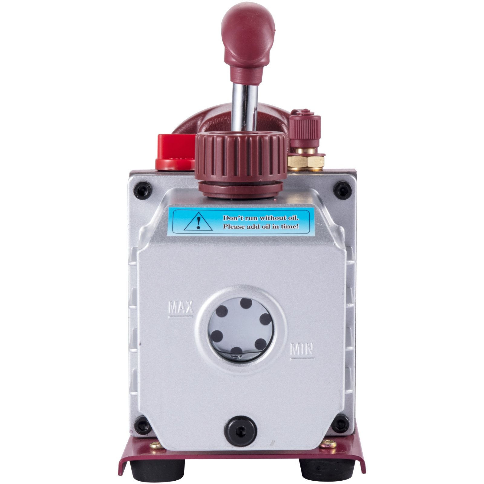 VEVOR 4.5CFM 1-3HP Vacuum Pump 110V 2 Meter Valve 1 Stage 5PA Ultimate Air Conditioning Refrigerant Vacuum Pump for HVAC Auto AC Refrigerant Rechar