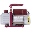 VEVOR 4.5CFM 1-3HP Vacuum Pump 110V 2 Meter Valve 1 Stage 5PA Ultimate Air Conditioning Refrigerant Vacuum Pump for HVAC Auto AC Refrigerant Rechar