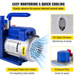 VEVOR Vacuum Pump Kit HVAC Single Stage AC Vacuum Pump 4.8CFM 1/3HP Air Vacuum Pump with 3 Valve A/C Manifold Gauge Set Refrigerant Air Conditioning (4.8CFM1/3HP 3Valve), Blue