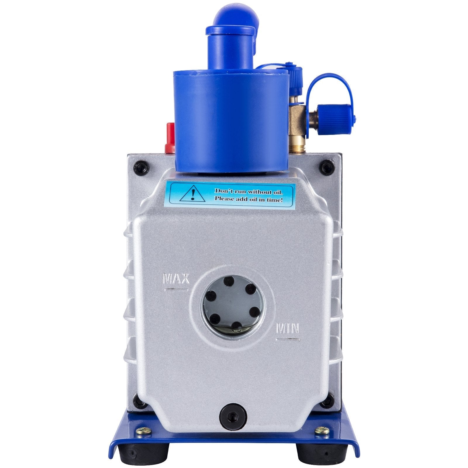 VEVOR Vacuum Pump Kit HVAC Single Stage AC Vacuum Pump 4.8CFM 1/3HP Air Vacuum Pump with 3 Valve A/C Manifold Gauge Set Refrigerant Air Conditioning (4.8CFM1/3HP 3Valve), Blue