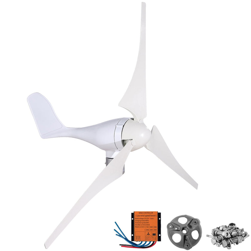 VEVOR Wind Turbine, 400W 12V Wind Turbine Generator Kit, 3 Blades Charge Controller Wind Turbine Generator, Wind Power Turbine Generator for Power Supplementation Marine RV Homes Industrial Energy