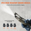 VEVOR 10Gal/40L Sandblaster Equipped w/Nozzle Shut-Off Valve Pressure Gauge Ceramic Nozzle Rubber Wheels Grit Power Sand Blasters Portable Sandblasting Equipment