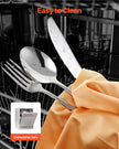 VEVOR 30-Piece Silverware Set Stainless Steel Cutlery Flatware Utensils for 6
