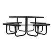 VEVOR Picnic Table Weather Resistant Steel Patio Dining Furniture Set Outdoor