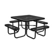 VEVOR Picnic Table Weather Resistant Steel Patio Dining Furniture Set Outdoor